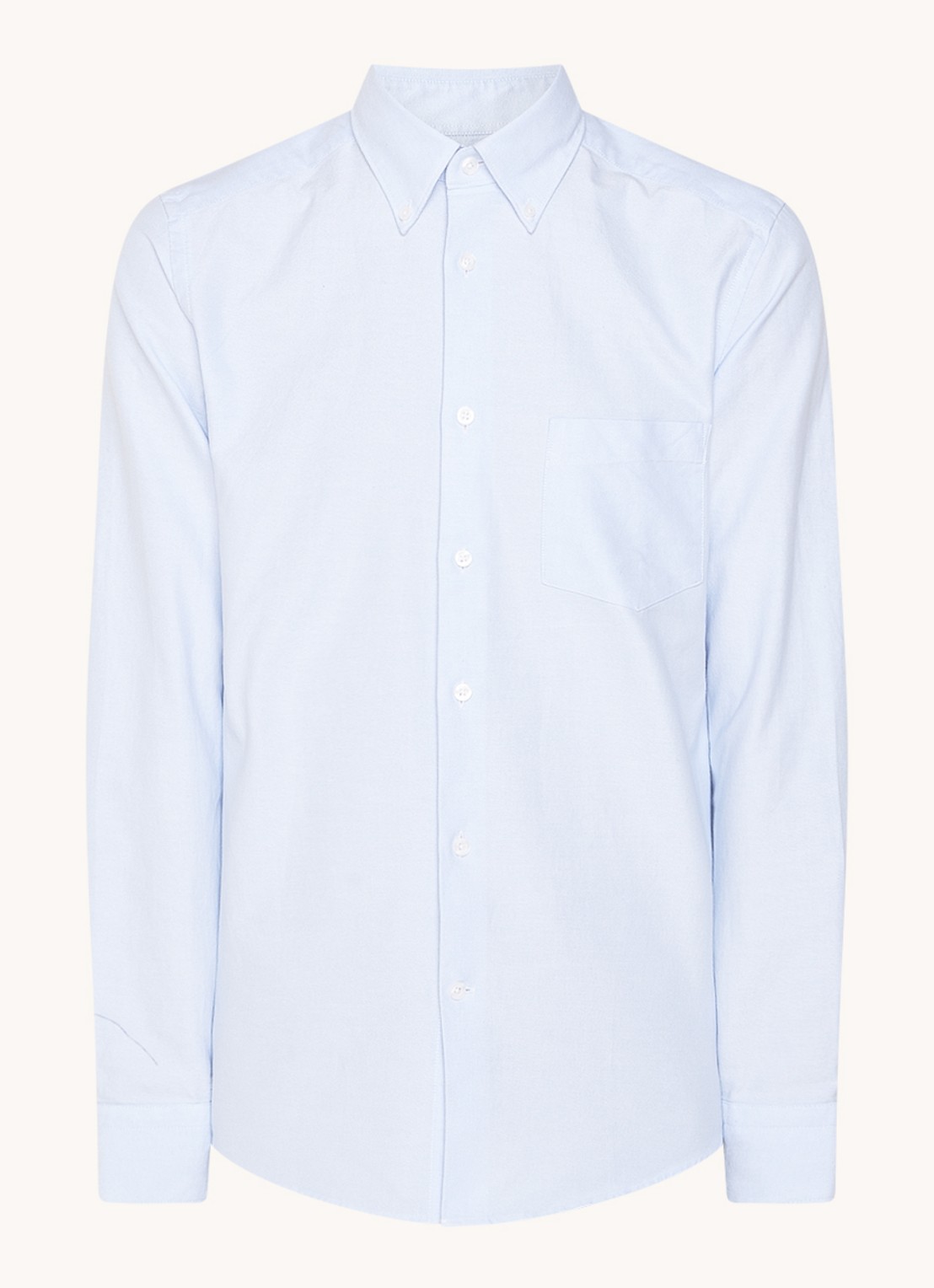 Reiss Greenwich slim fit overhemd met borstzak - voorkant lichtblauw