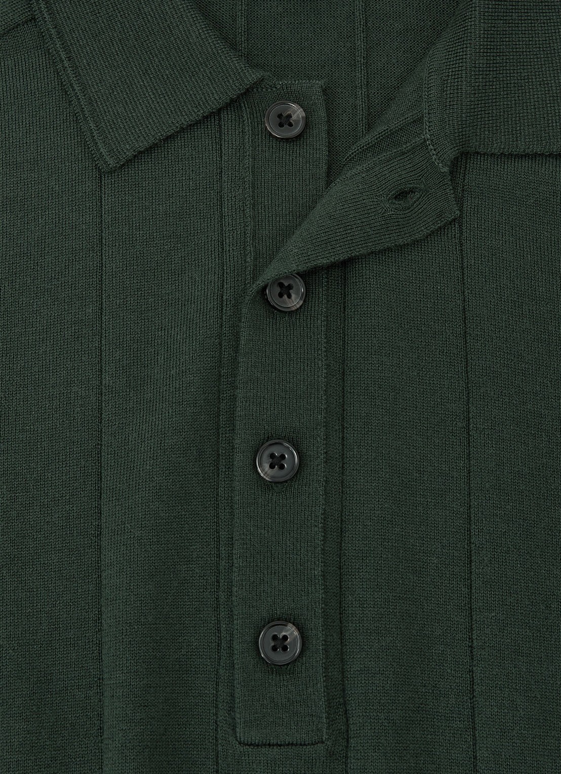Reiss Greyson pullover in merino wolblend - detail 4 donkergroen