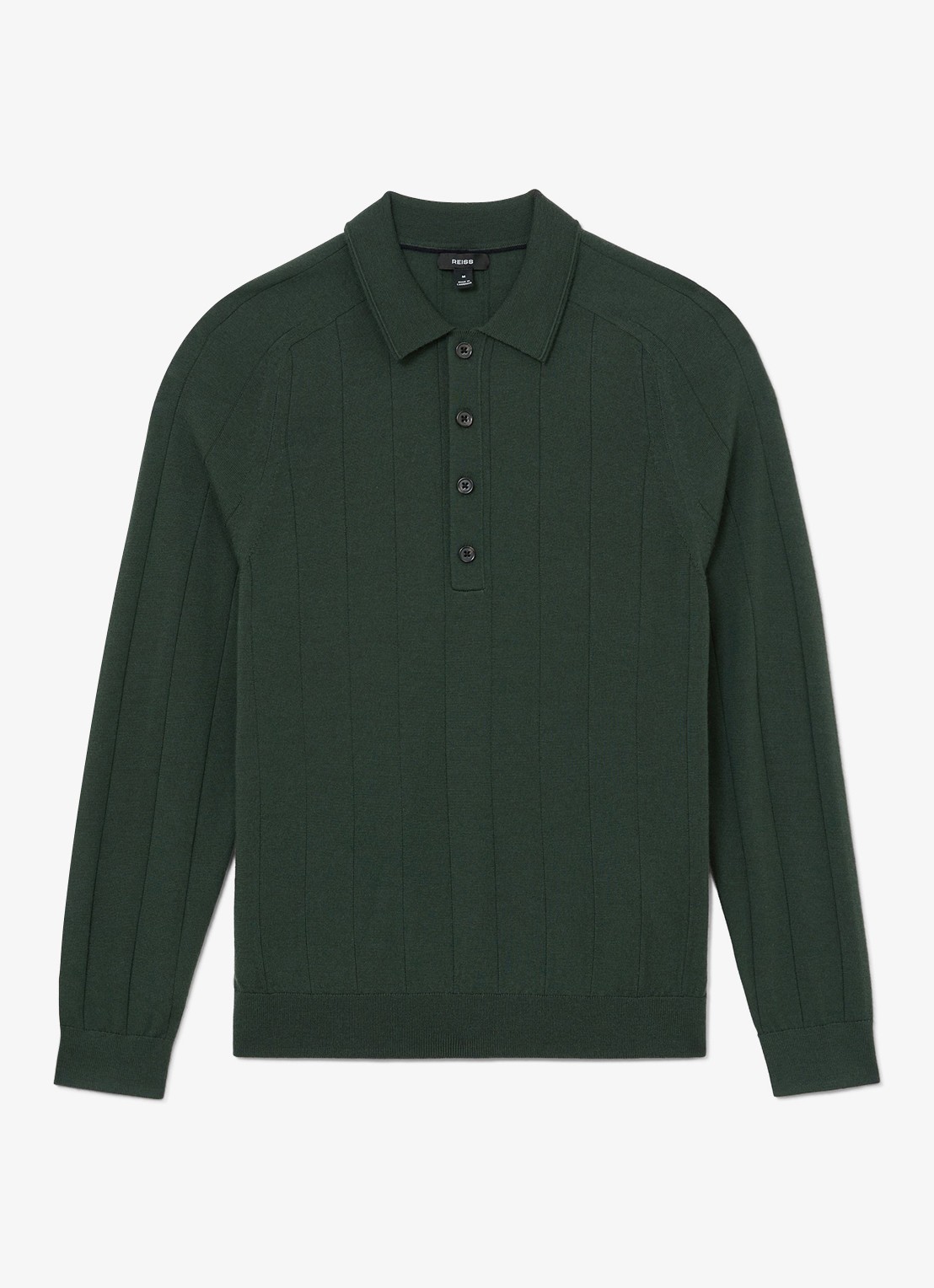 Reiss Greyson pullover in merino wolblend - voorkant 6 donkergroen