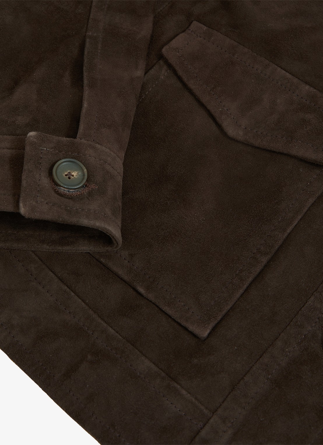 Reiss Hanson jack van suède - detail 3 donkerbruin