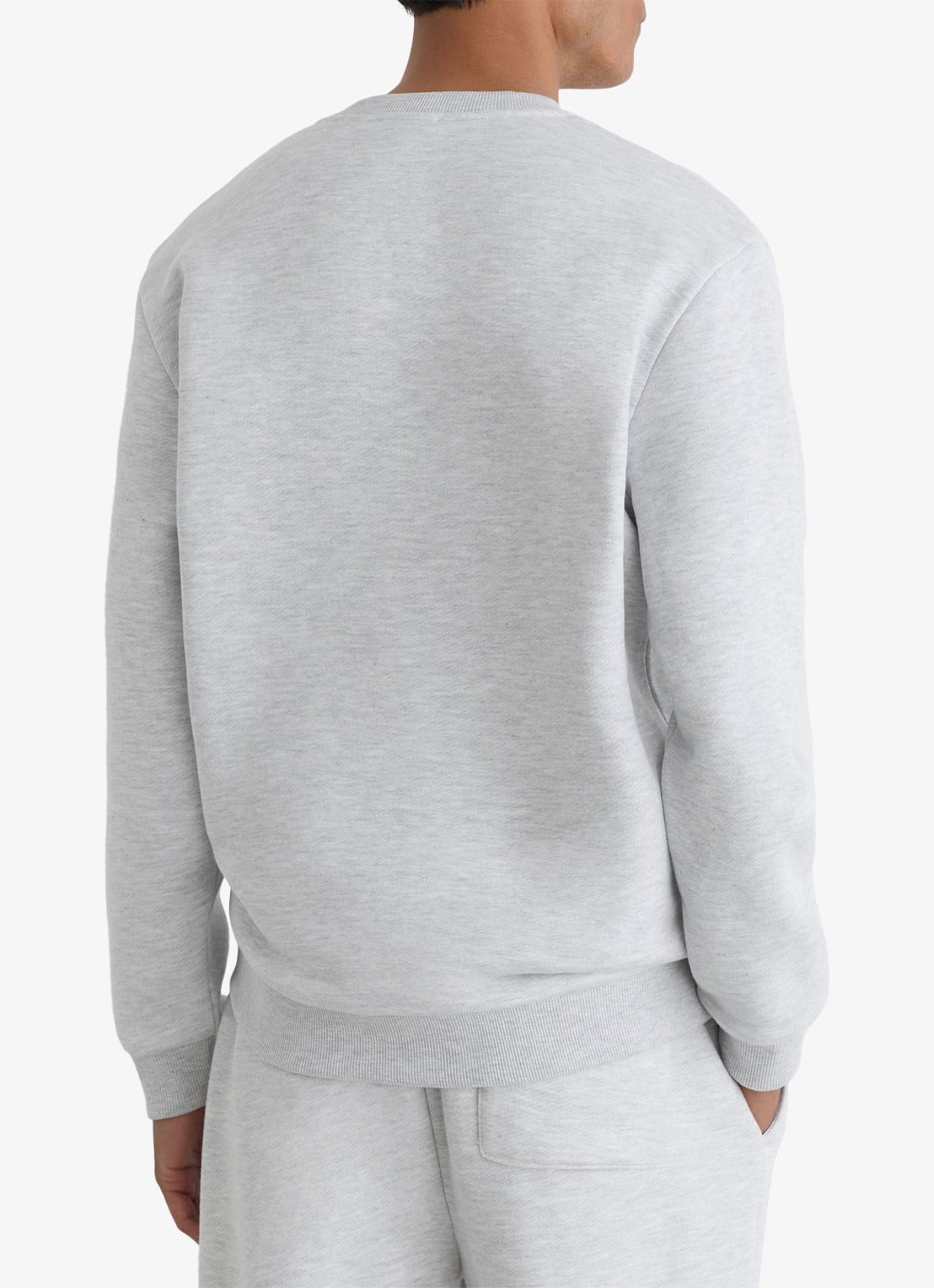 Reiss Harrison sweater met opstaande kraag - achterkant grijsmele