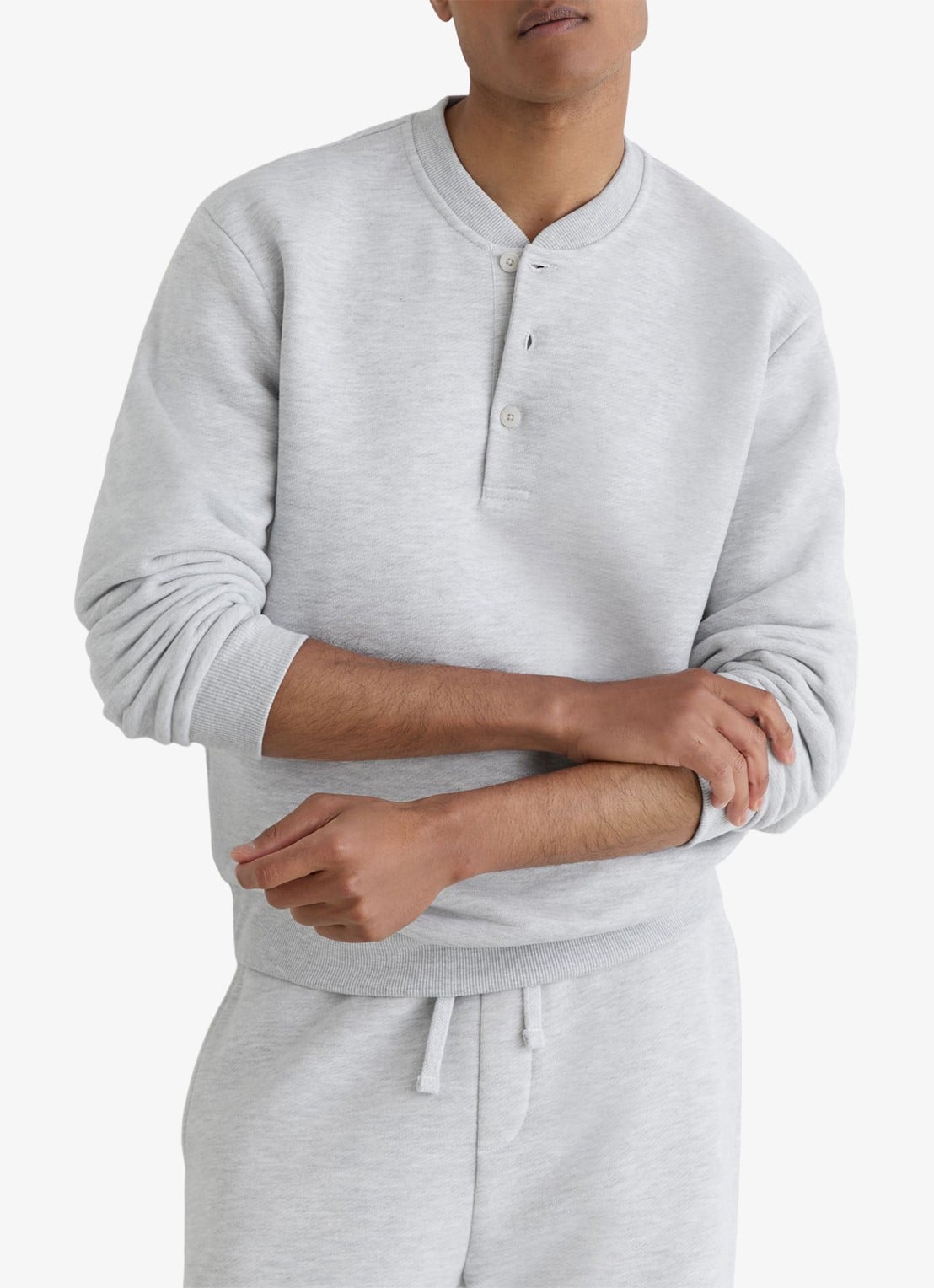 Reiss Harrison sweater met opstaande kraag - detail 3 grijsmele