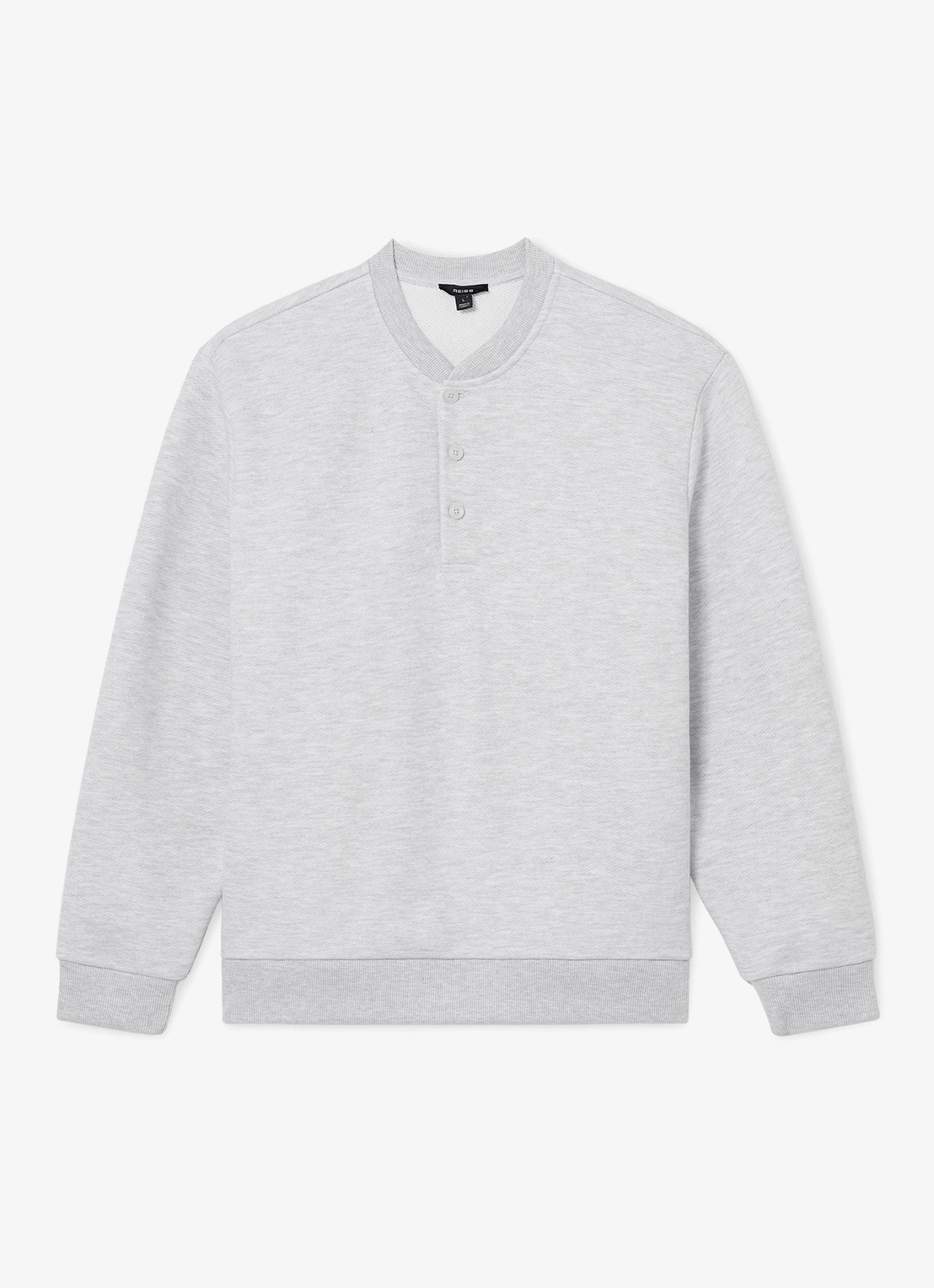 Reiss Harrison sweater met opstaande kraag - voorkant 2 grijsmele