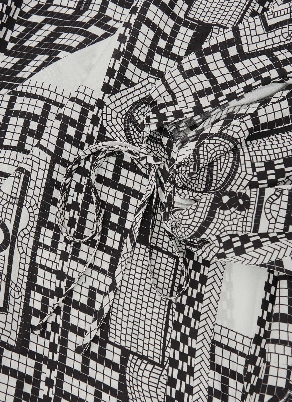 Reiss Harry tuniek met sjaalkraag en ballonmouwen - detail 5 zwart