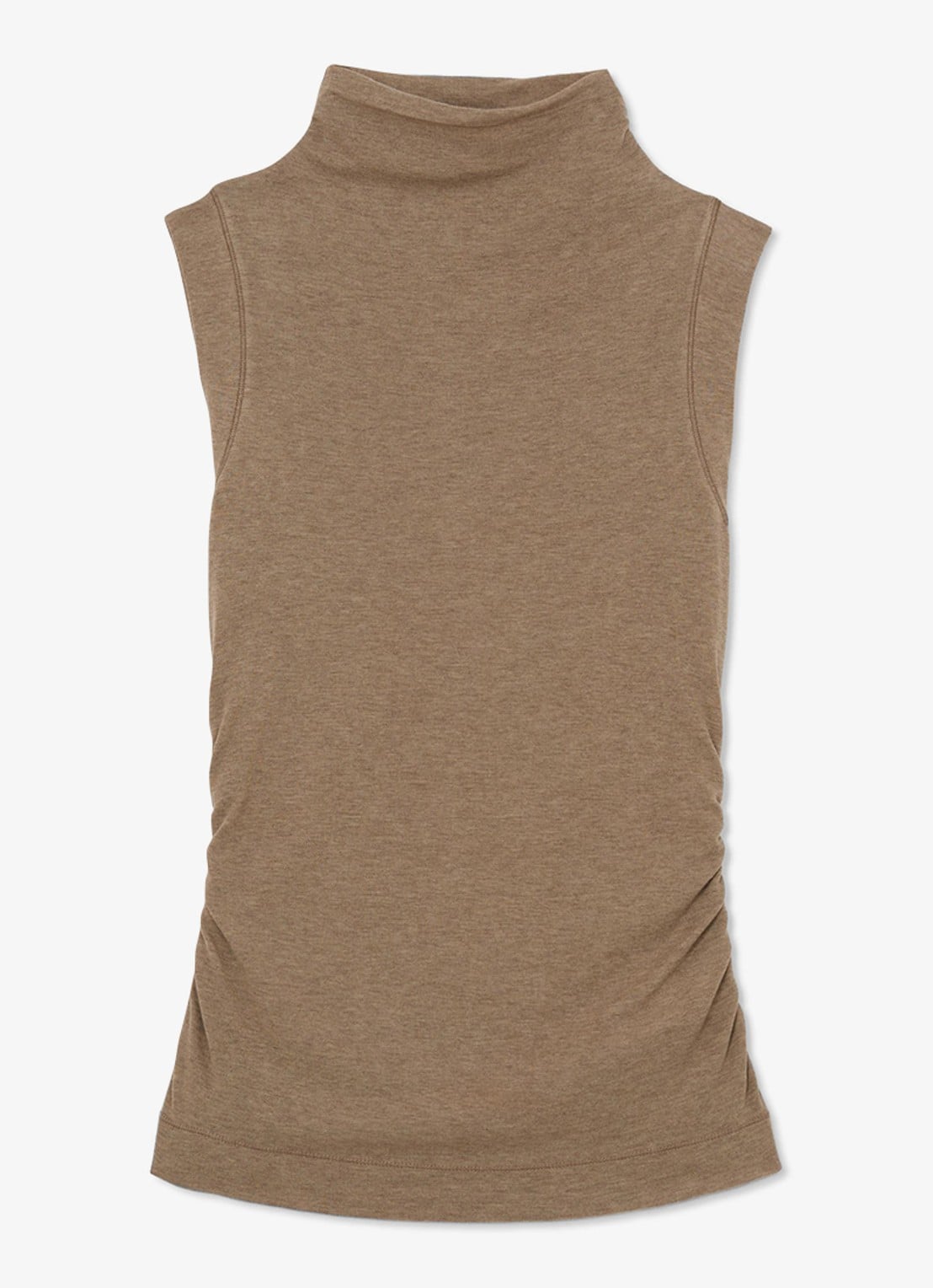 Reiss Hattie fijngebreide coltrui in wolblend - voorkant dark neutral / beige