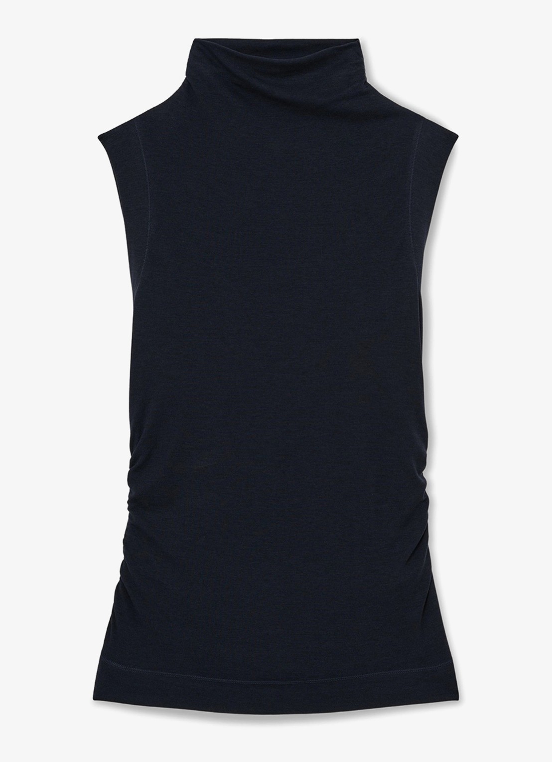 Reiss Hattie fijngebreide coltrui in wolblend - voorkant 2 blauw