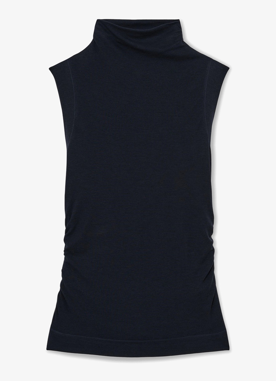 Reiss Hattie fijngebreide coltrui in wolblend - voorkant 2 blauw