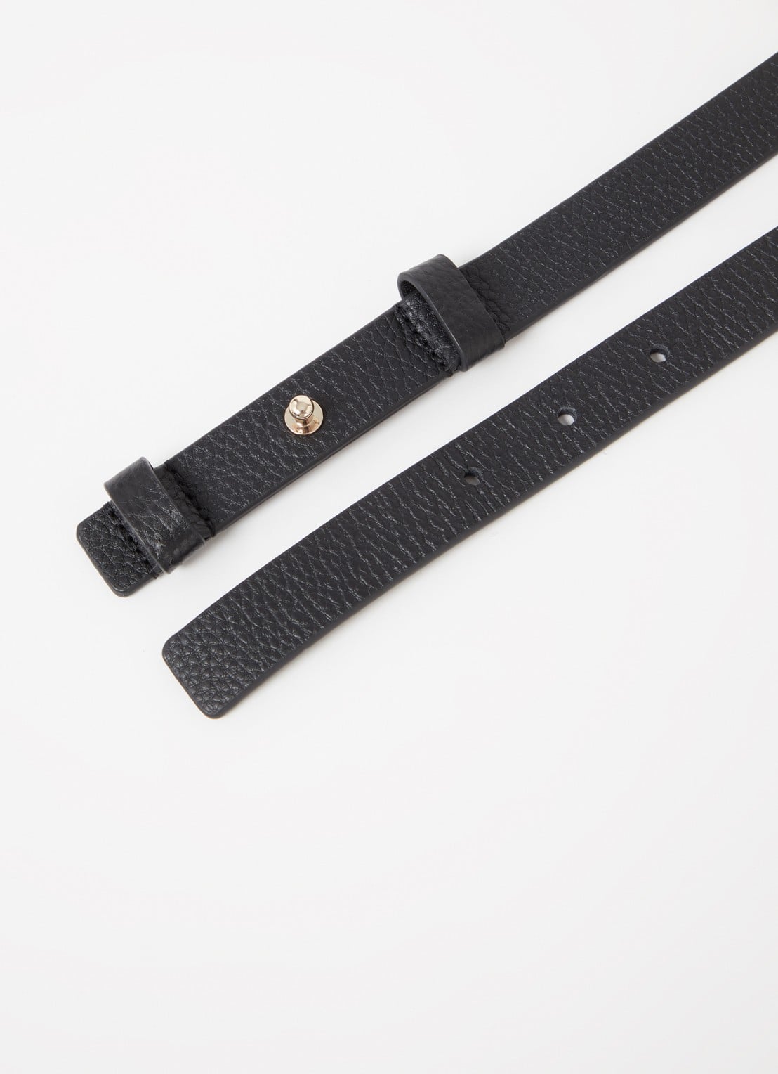 Reiss Hayley riem van leer - detail black / zwart
