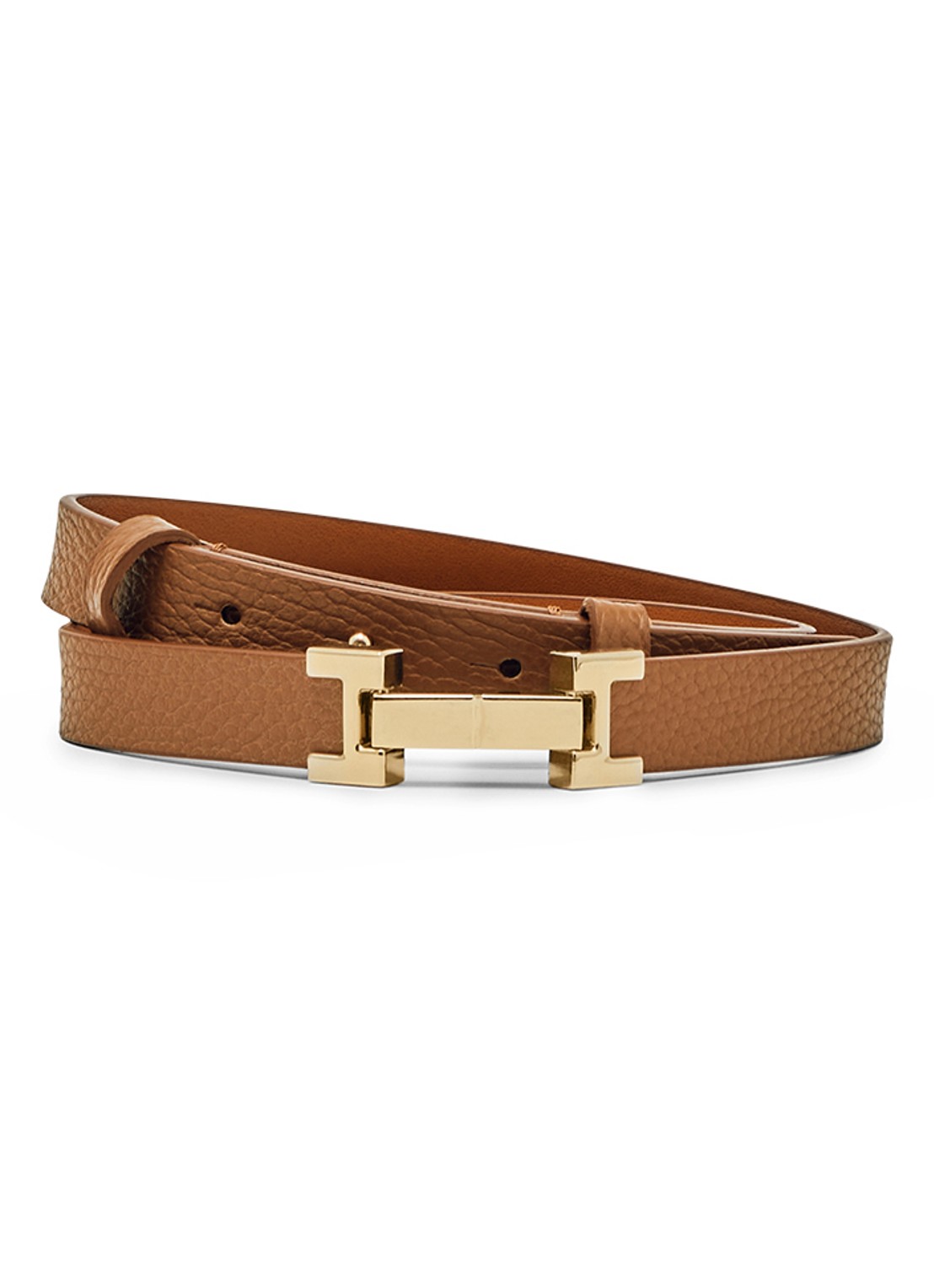 Reiss Hayley riem van leer - voorkant 3 bruin
