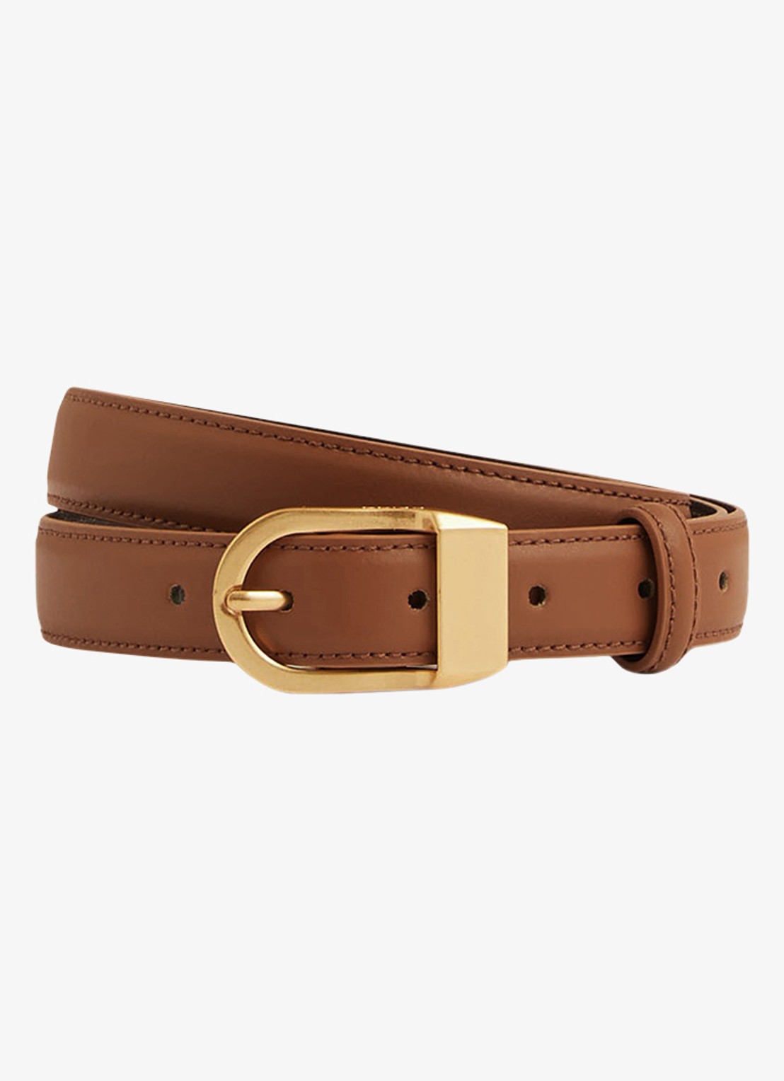 Reiss Hazel riem van leer - voorkant 2 bruin