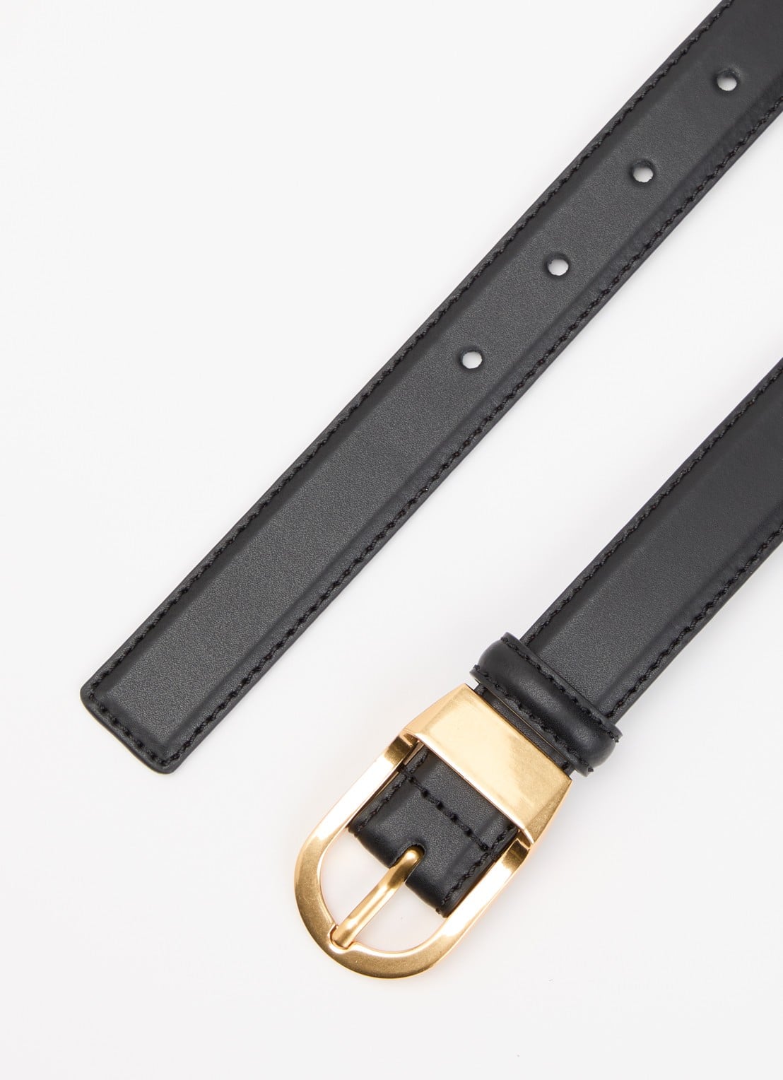 Reiss Hazel riem van leer - detail 2 zwart