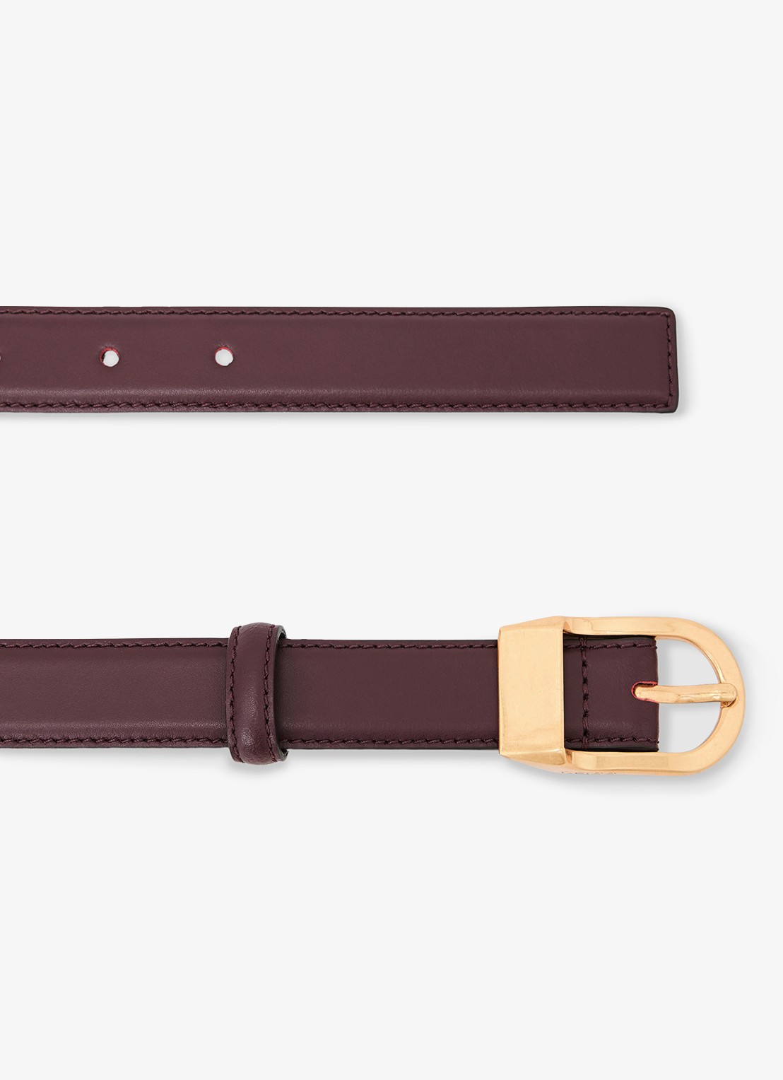 Reiss Hazel riem van leer - detail 4 bordeauxrood