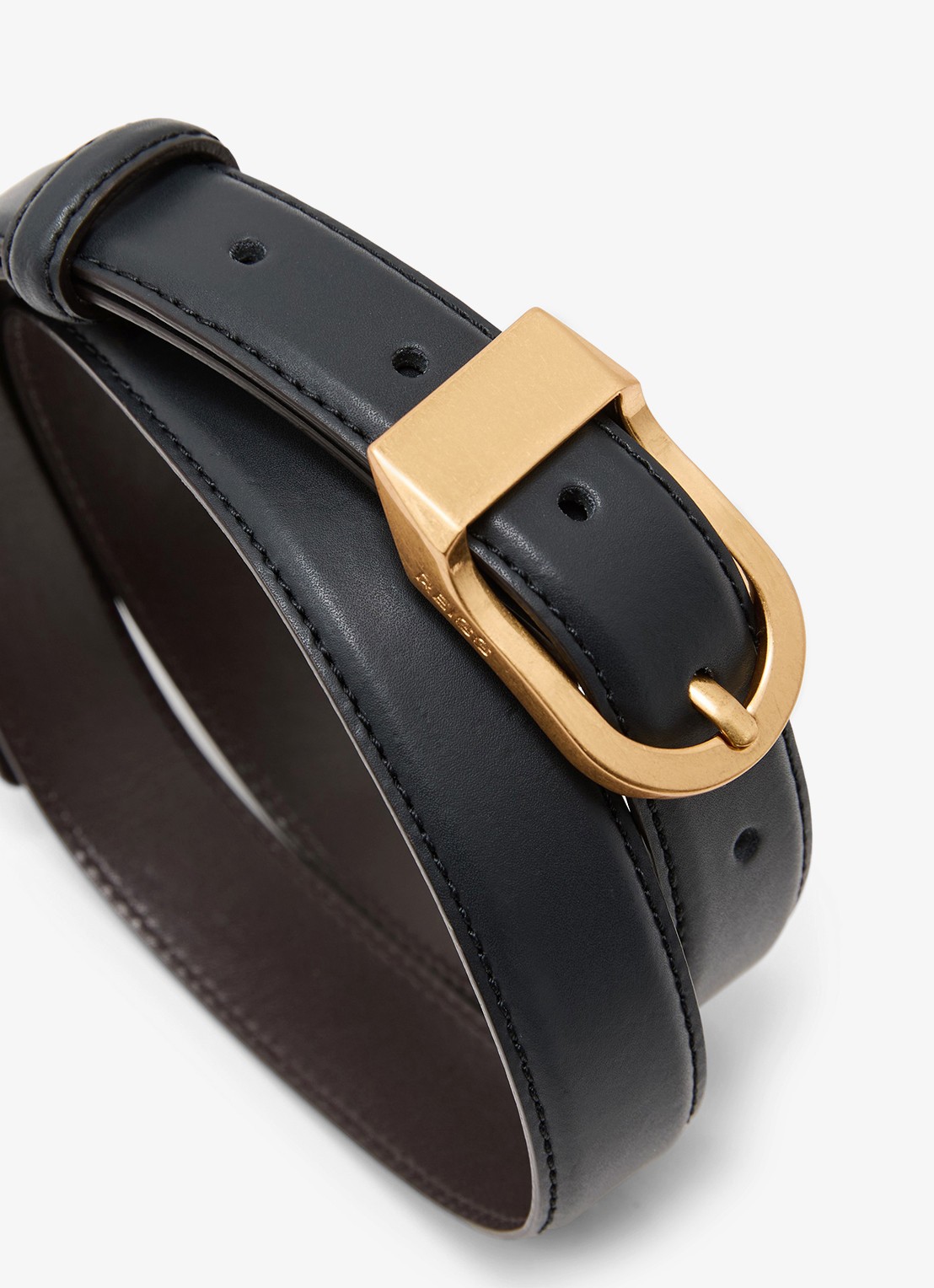 Reiss Hazel riem van leer - achterkant 3 blauw