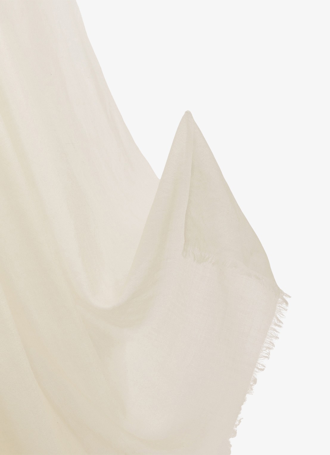 Reiss Heidi dunne sjaal van wol met kasjmier - detail 5 wit