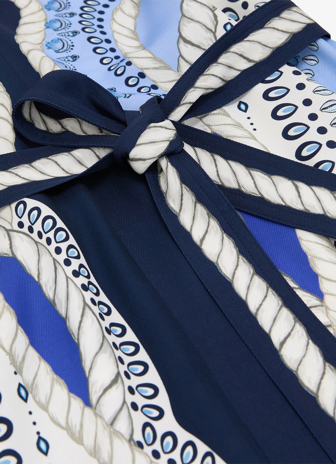 Reiss Heidi midi jurk met grafische print - detail 6 blauw
