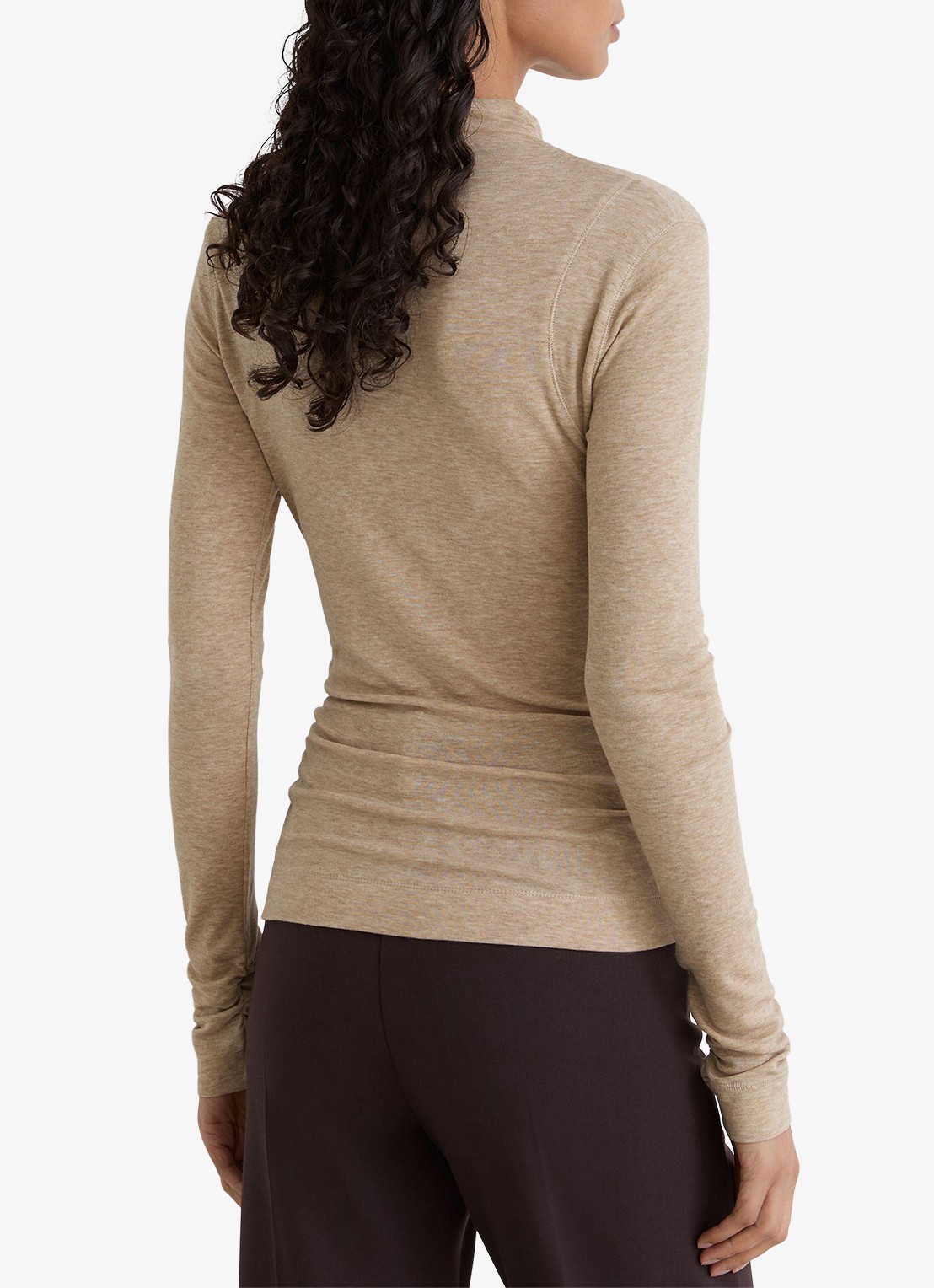 Reiss Heidi top met col - achterkant beige