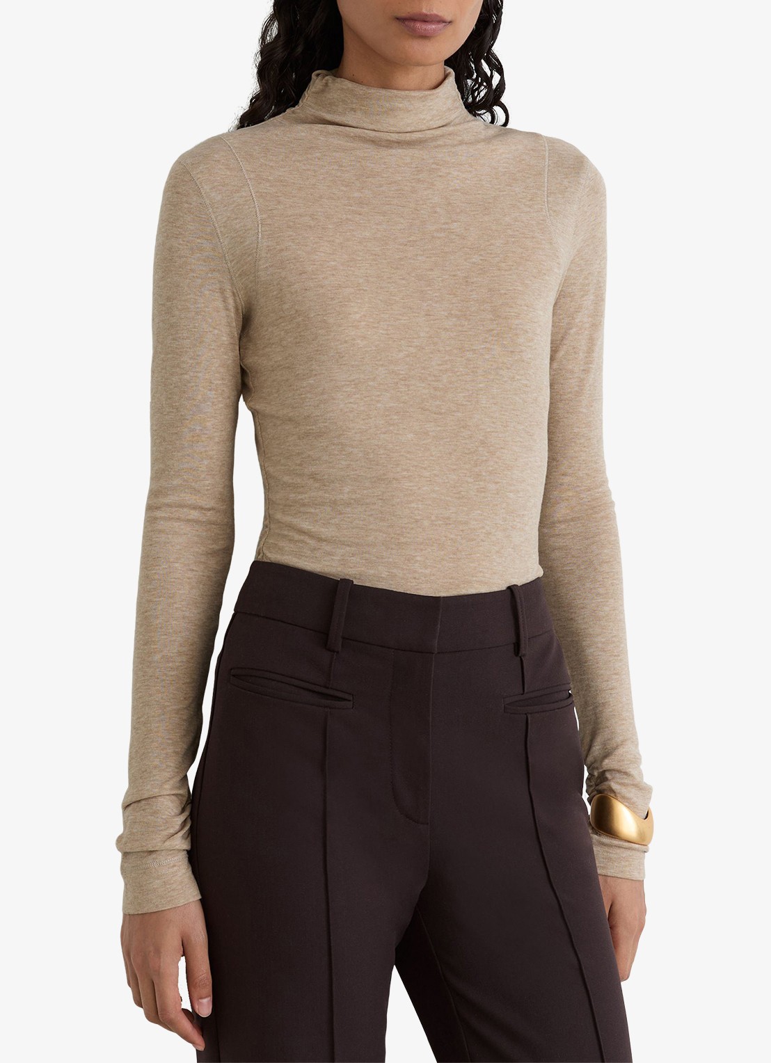 Reiss Heidi top met col - detail 2 beige