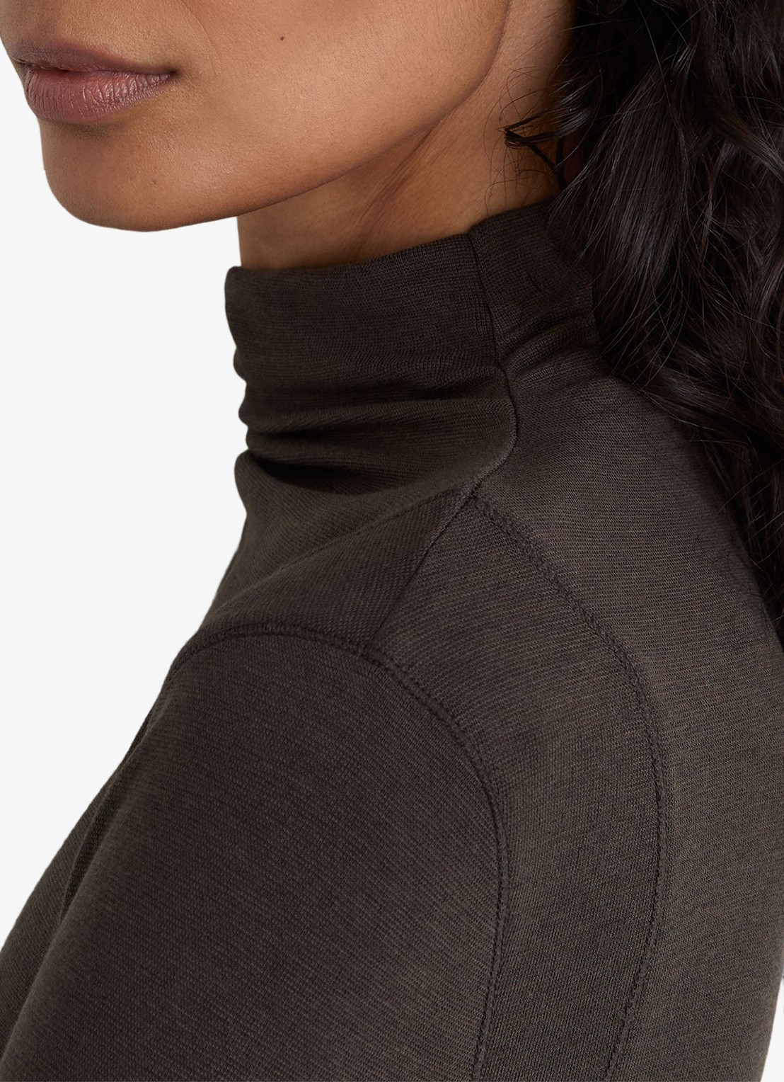 Reiss Heidi top met col - detail 2 chocoladebruin