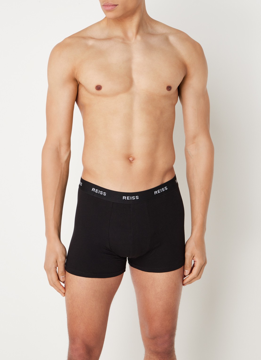Reiss Heller boxershort met logoband in 3 pack - voorkant 2 zwart