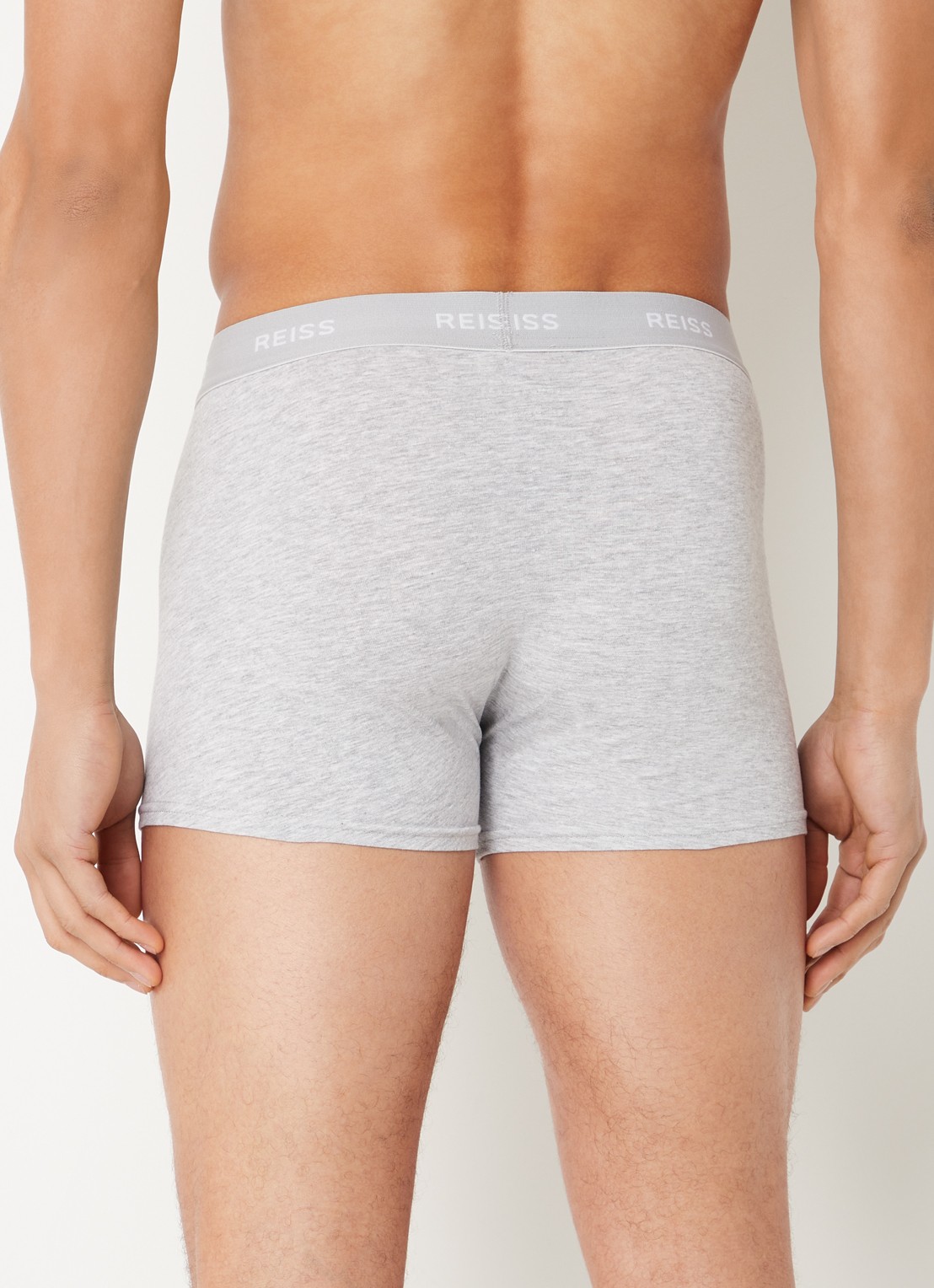 Reiss Heller boxershorts met logoband in 3-pack - achterkant grijs