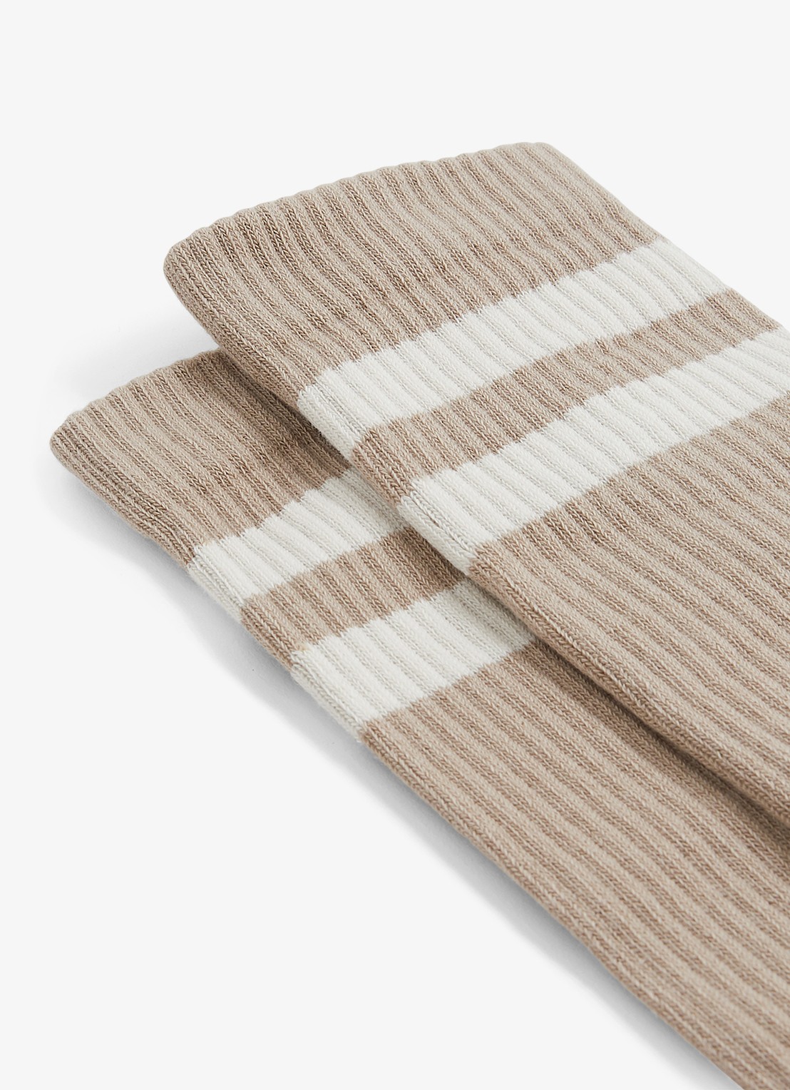 Reiss Henman sokken met ribstructuur - detail 2 beige