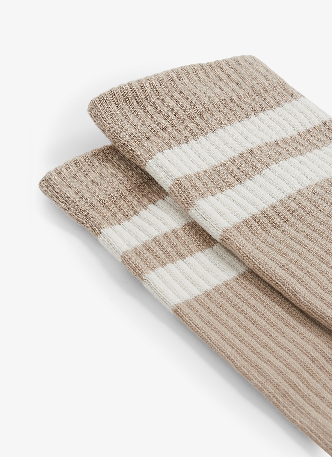 Reiss Henman sokken met ribstructuur - detail 4 beige