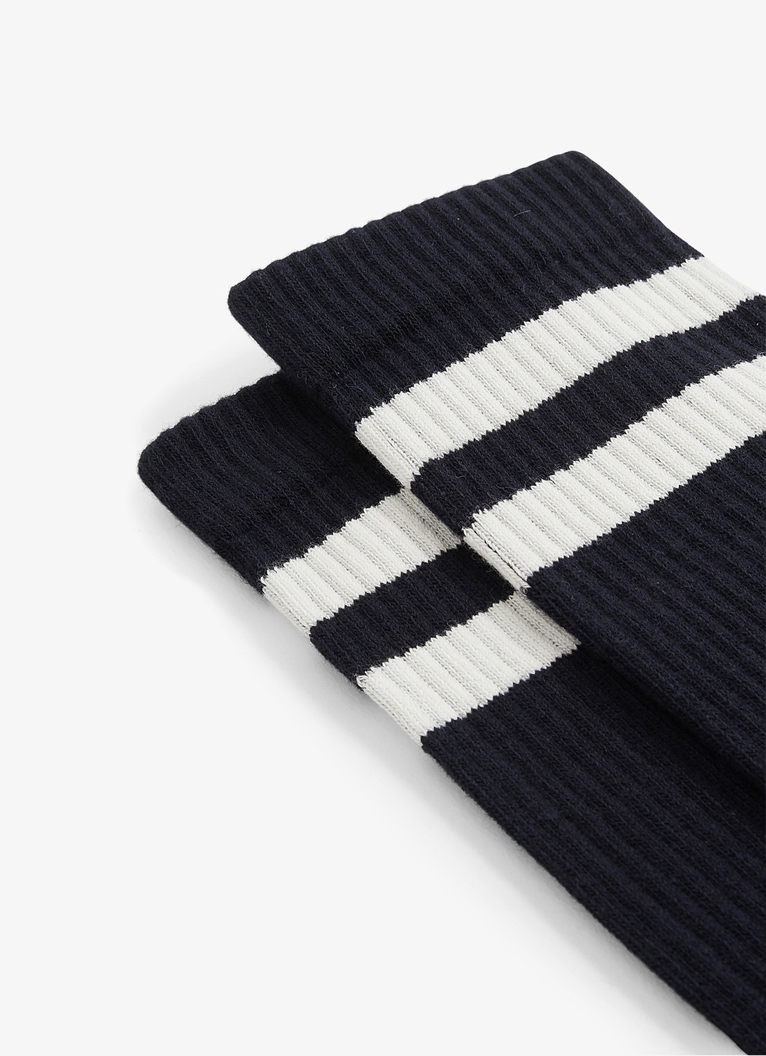 Reiss Henman sokken met ribstructuur - detail 2 donkerblauw