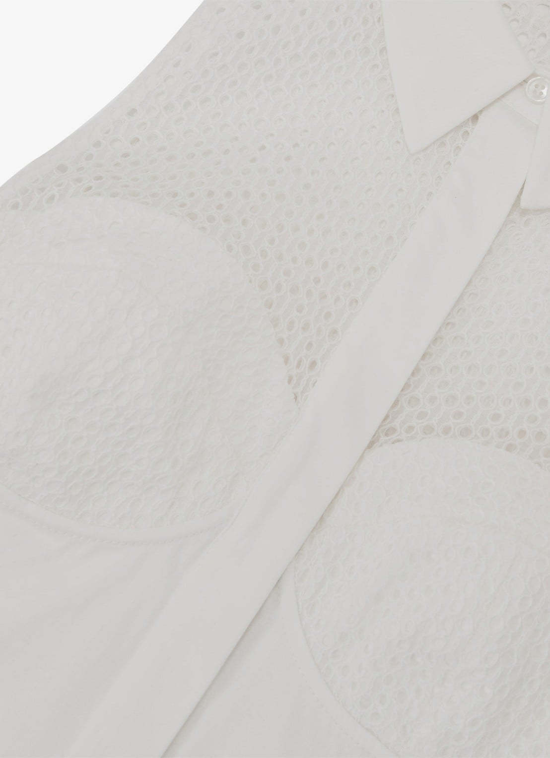 Reiss Hera midi jurk met broderie - detail 7 wit