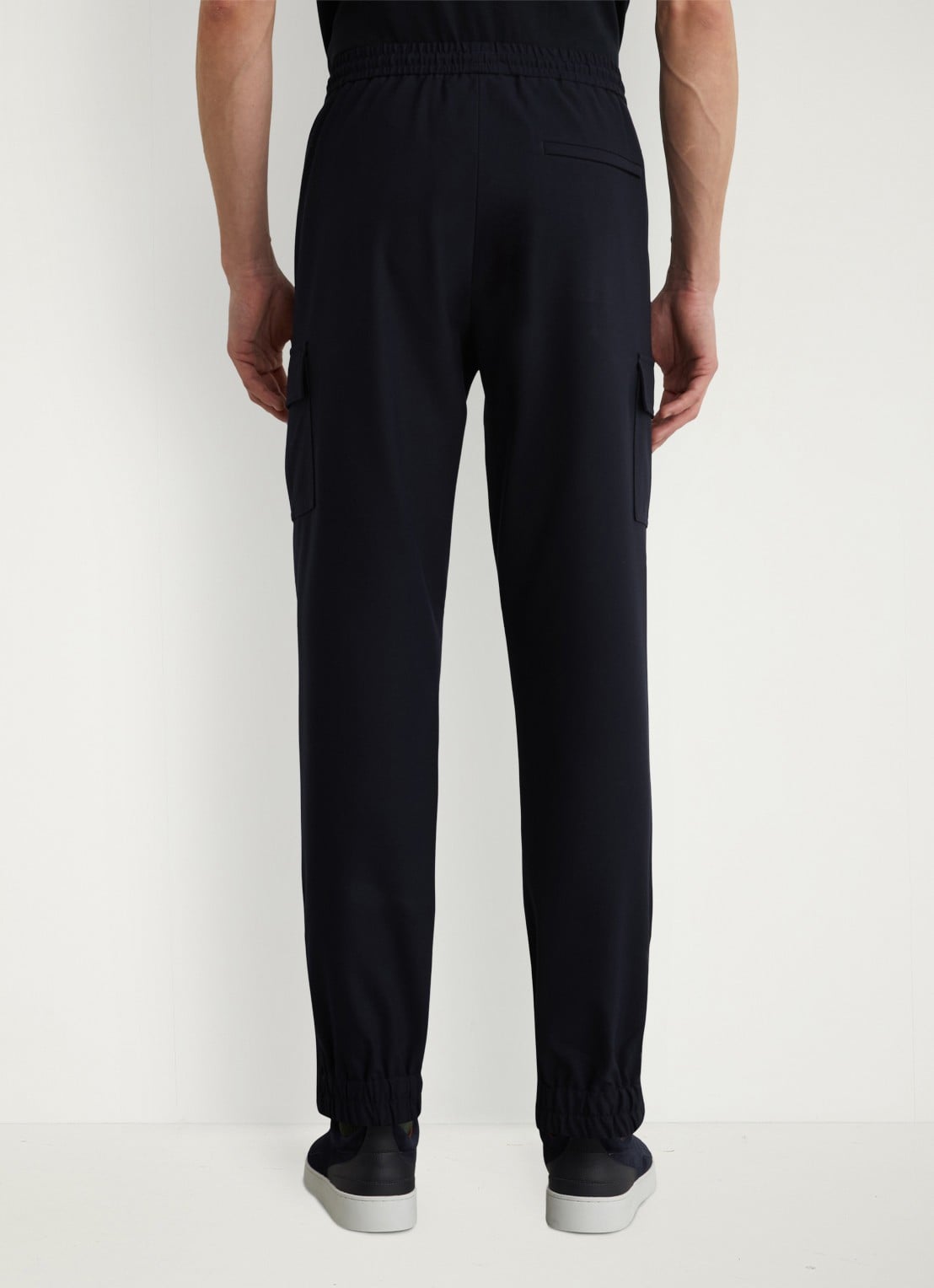 Reiss Hidden tapered fit pantalon met klepzakken - achterkant 6 donkerblauw