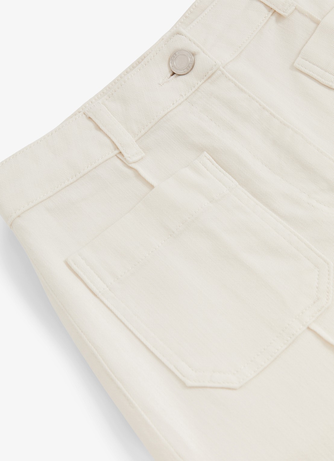 Reiss High waist flared jeans met opgestikte zakken - detail 6 gebroken wit