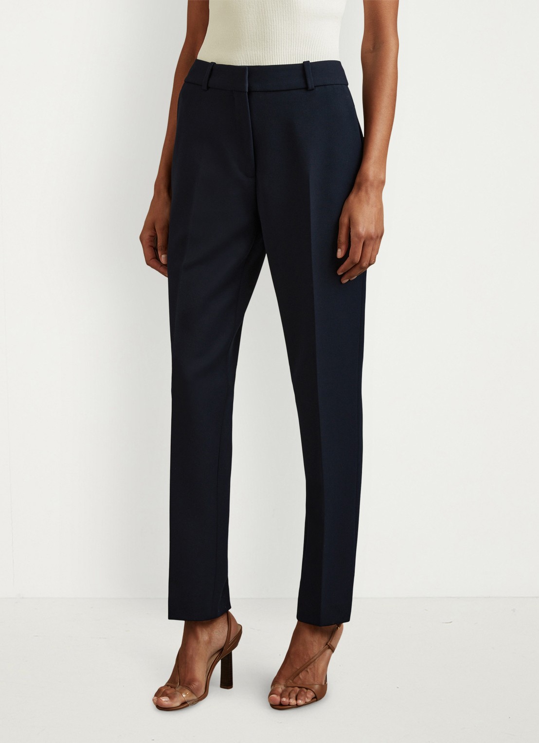 Reiss High waist straight fit pantalon met steekzakken - detail 3 blauw