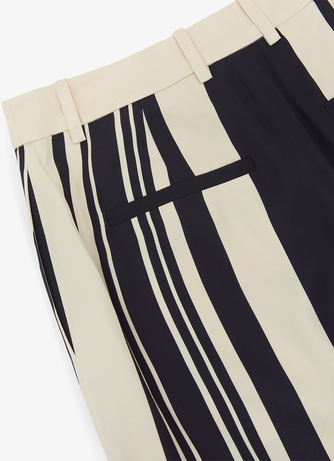 Reiss High waist wide fit pantalon met grafische print - detail 6 zwart