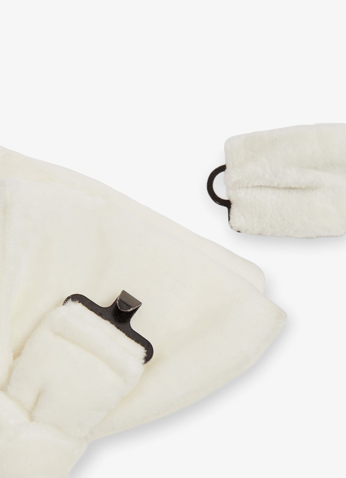 Reiss Hike vlinderdas van fluweel - detail 3 ivory / wit