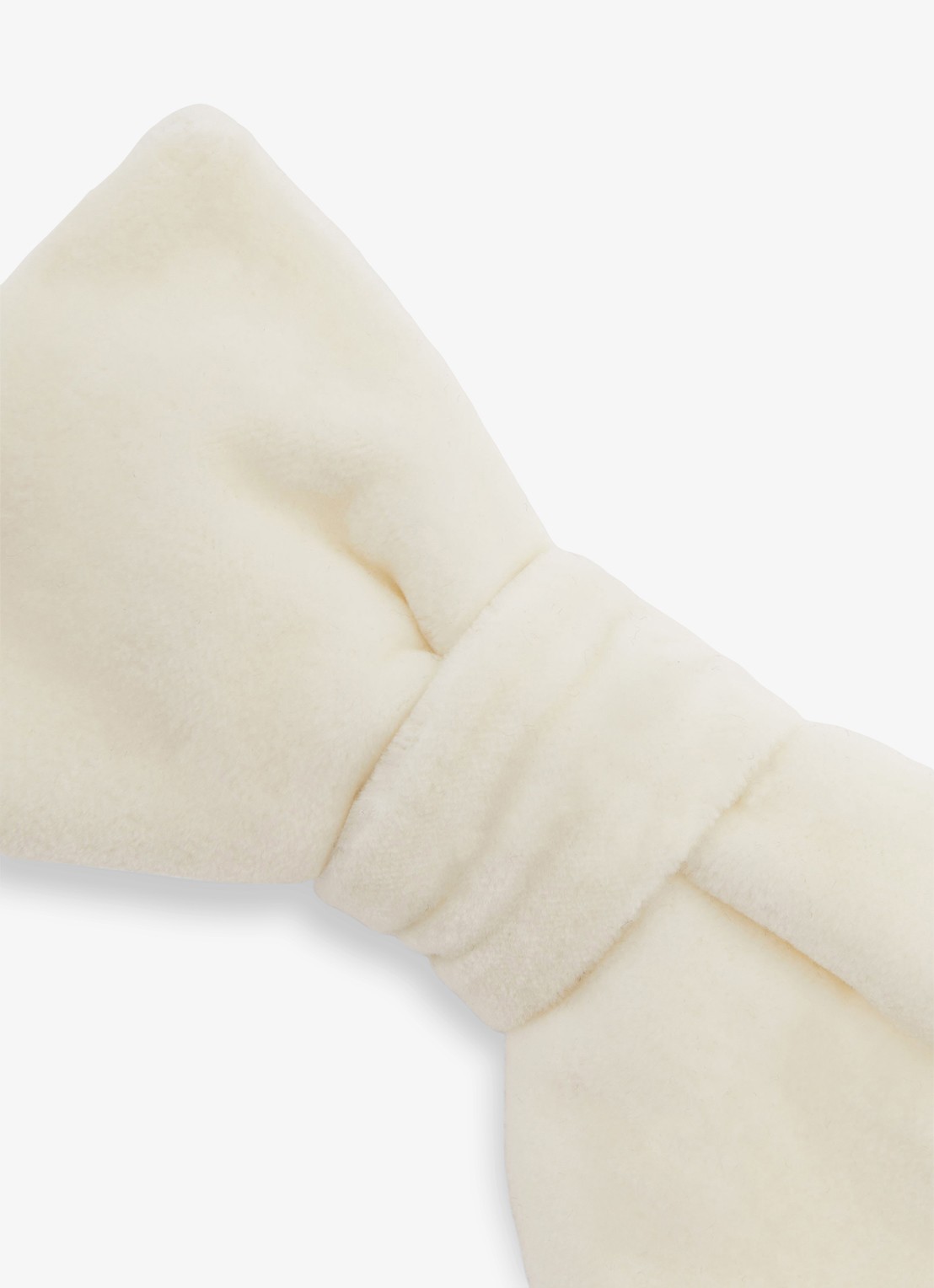 Reiss Hike vlinderdas van fluweel - detail 4 ivory / wit