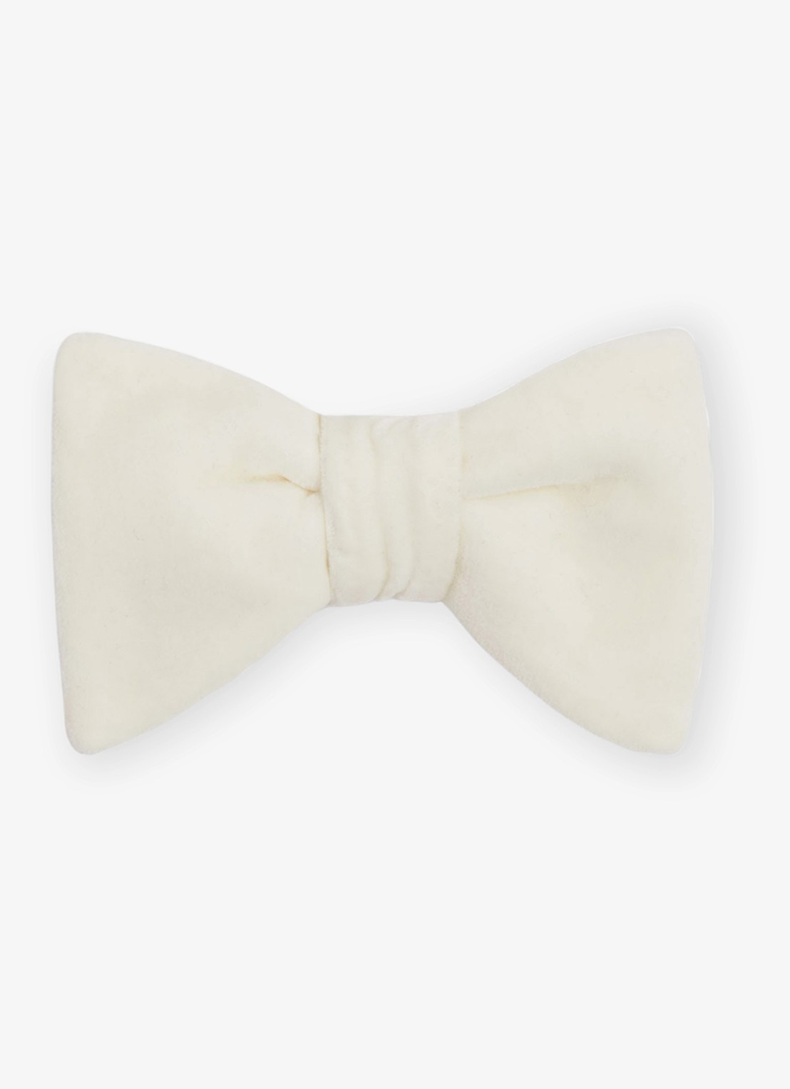 Reiss Hike vlinderdas van fluweel - voorkant ivory / wit