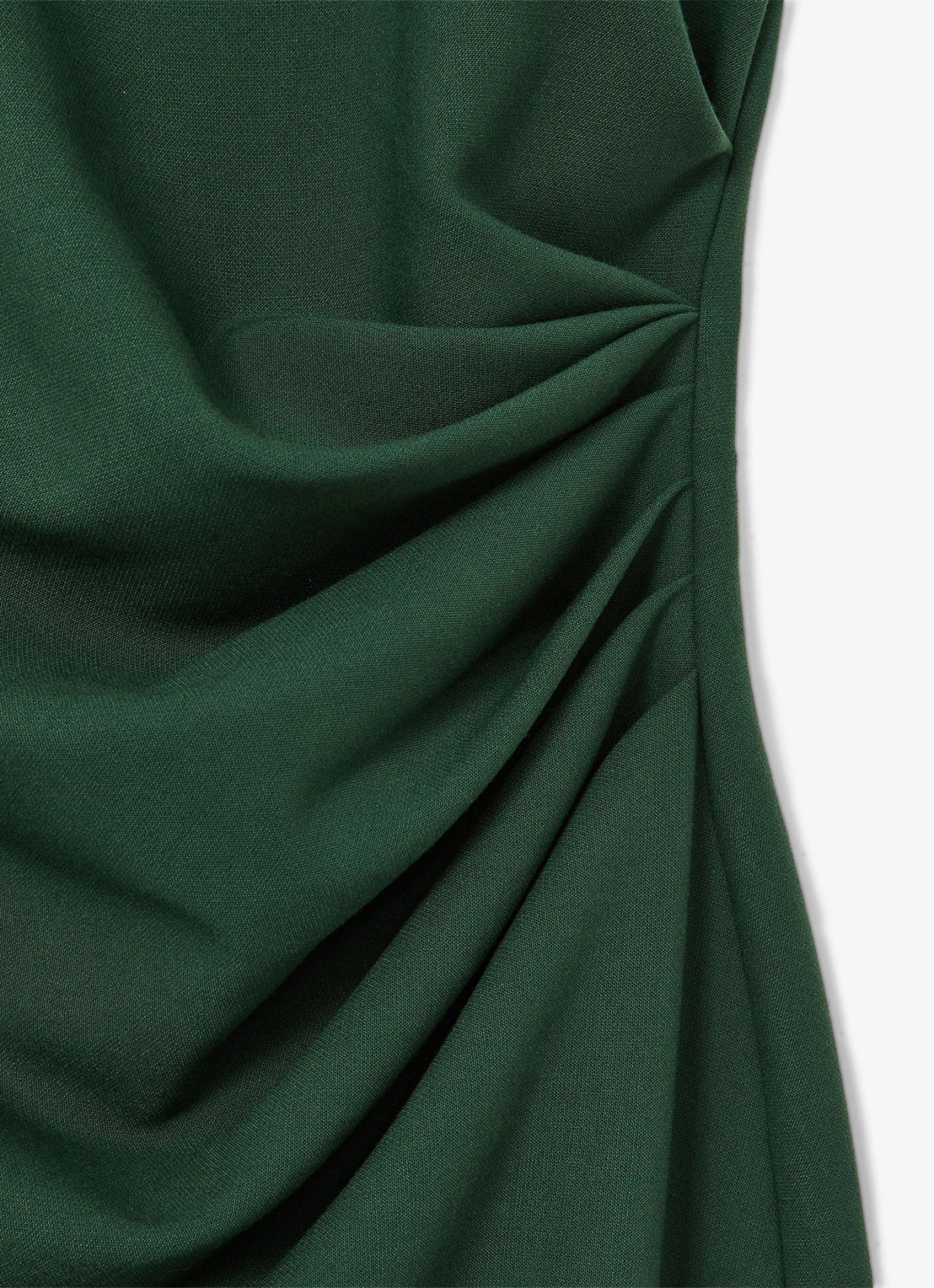 Reiss Hilary midi jurk met geplooid detail - detail 5 zeegroen