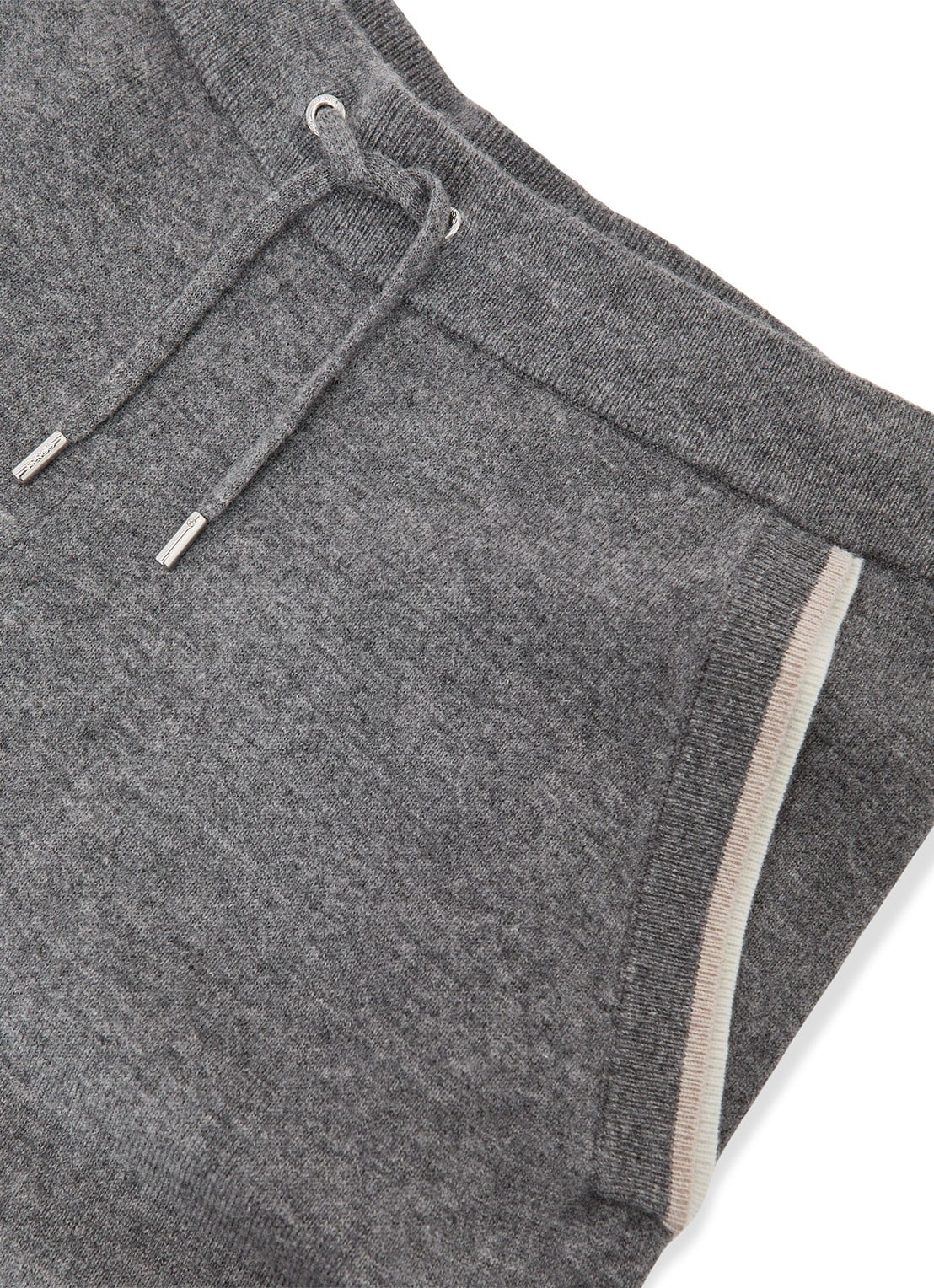 Reiss Hillside tapered fit joggingsbroek van wol met steekzakken - detail 3 middengrijs