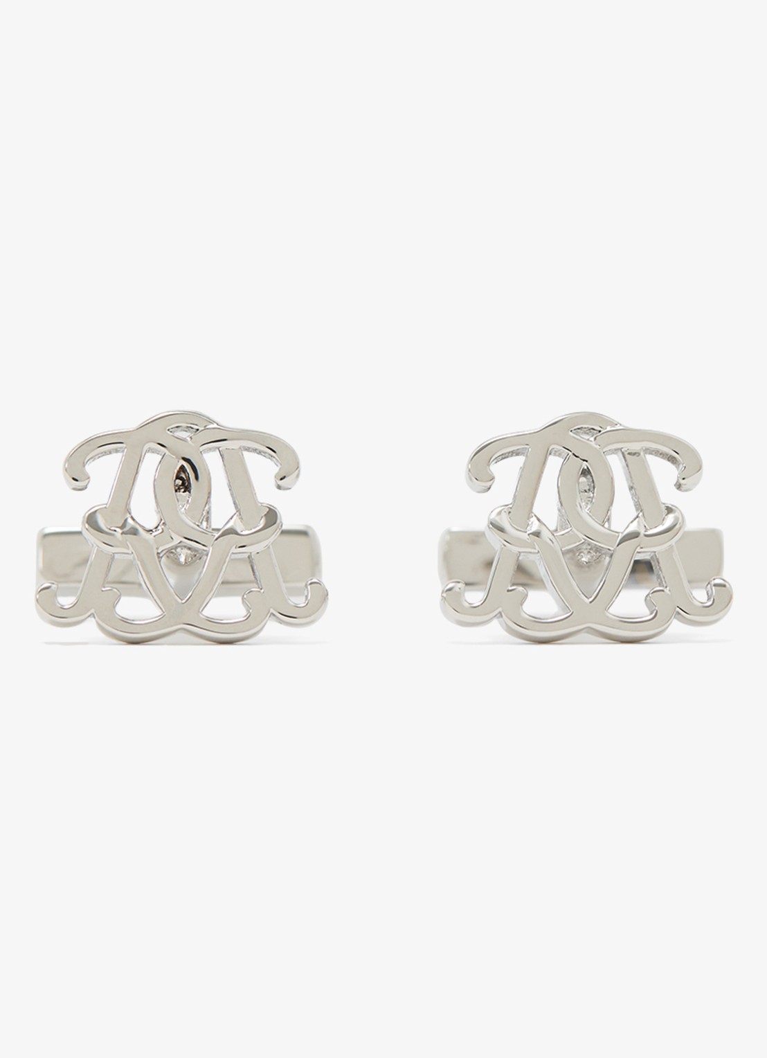 Reiss Hitch manchetknoop met monogram - voorkant zilver