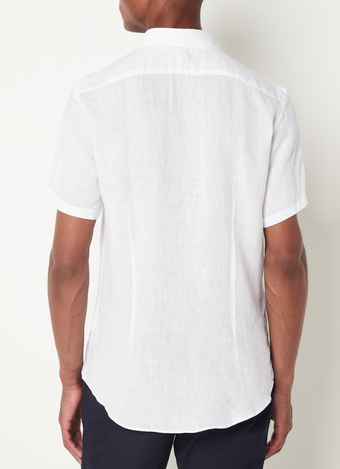 Reiss Holiday slim fit overhemd van linnen - achterkant 3 wit