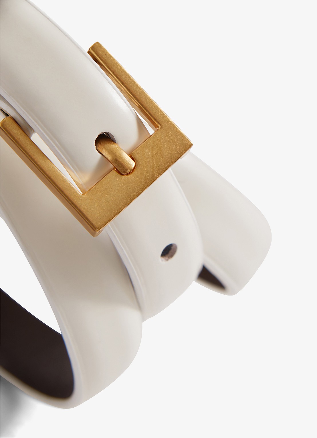 Reiss Holly riem van leer - detail 3 gebroken wit