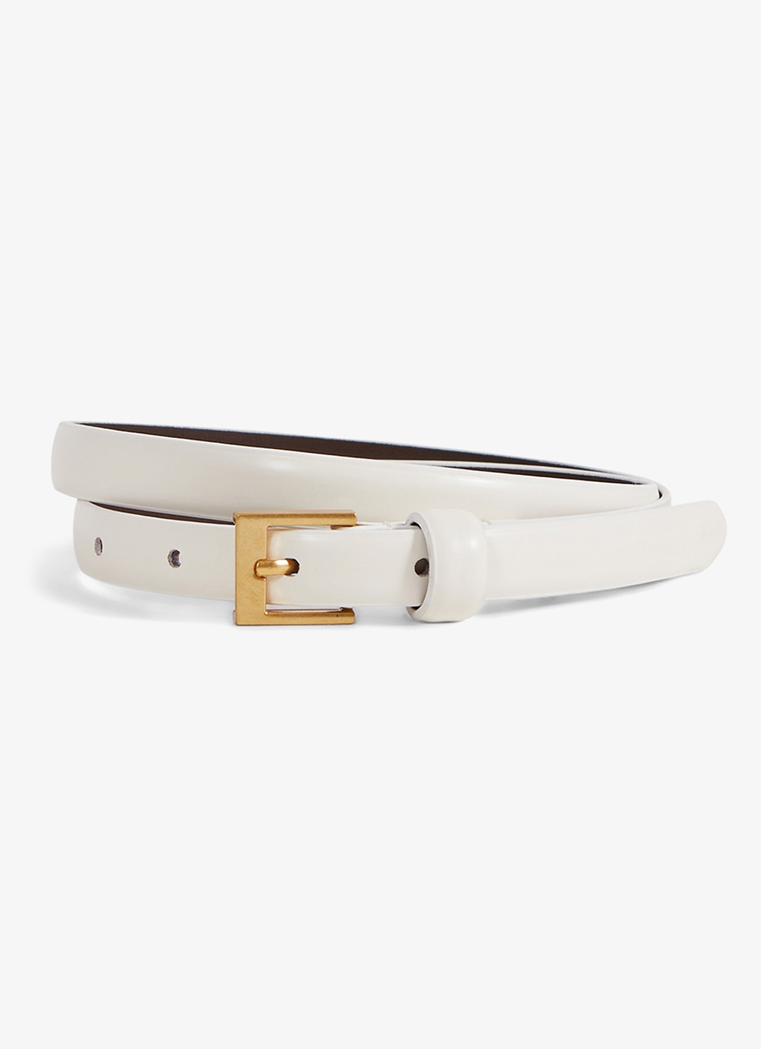 Reiss Holly riem van leer - voorkant gebroken wit