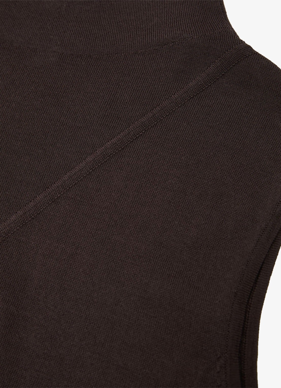 Reiss Honey top van wol met col - detail 5 chocolate brown / bruin
