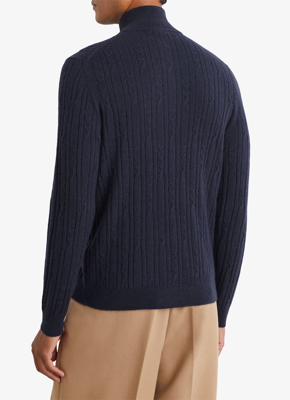 Reiss Howard fijngebreide trui van kasjmier - achterkant navy / blauw