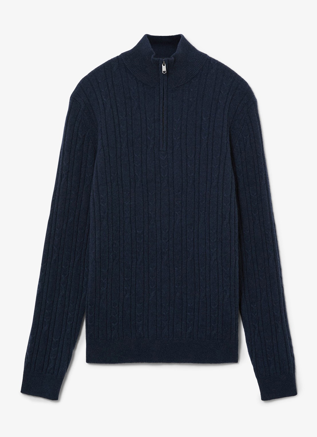 Reiss Howard fijngebreide trui van kasjmier - voorkant 5 navy / blauw