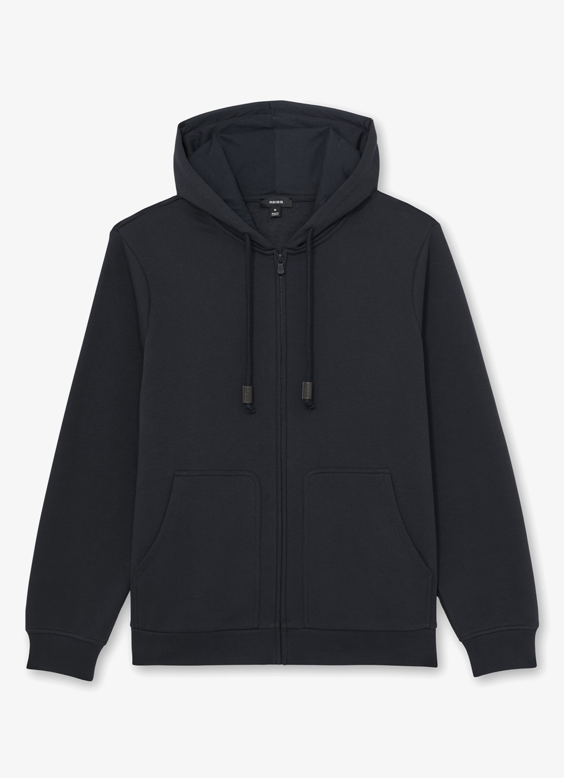Reiss Howel sweatvest met capuchon  - voorkant 6 navy / blauw