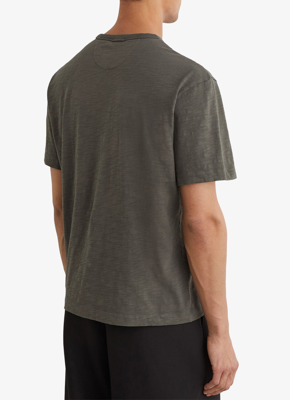 Reiss Huxley T-shirt met gemêleerd dessin - achterkant 3 khaki