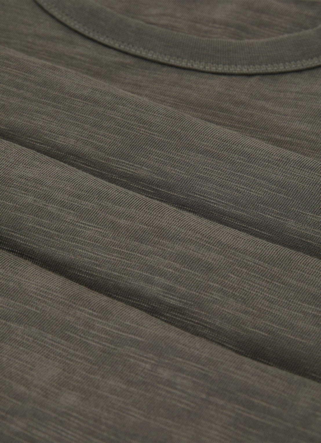 Reiss Huxley T-shirt met gemêleerd dessin - detail 6 khaki