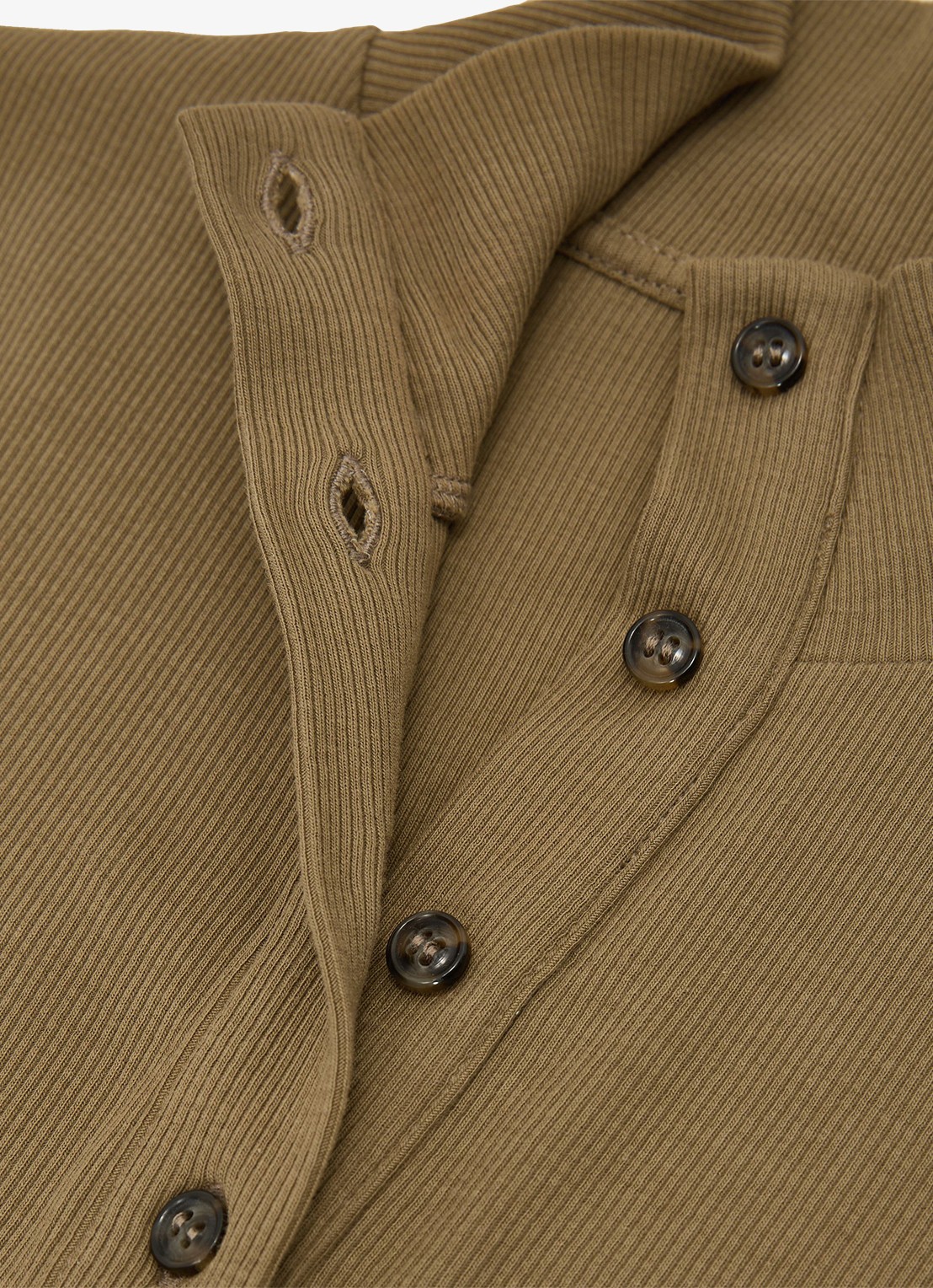 Reiss Ida top opstaande kraag - detail 6 donkerbeige