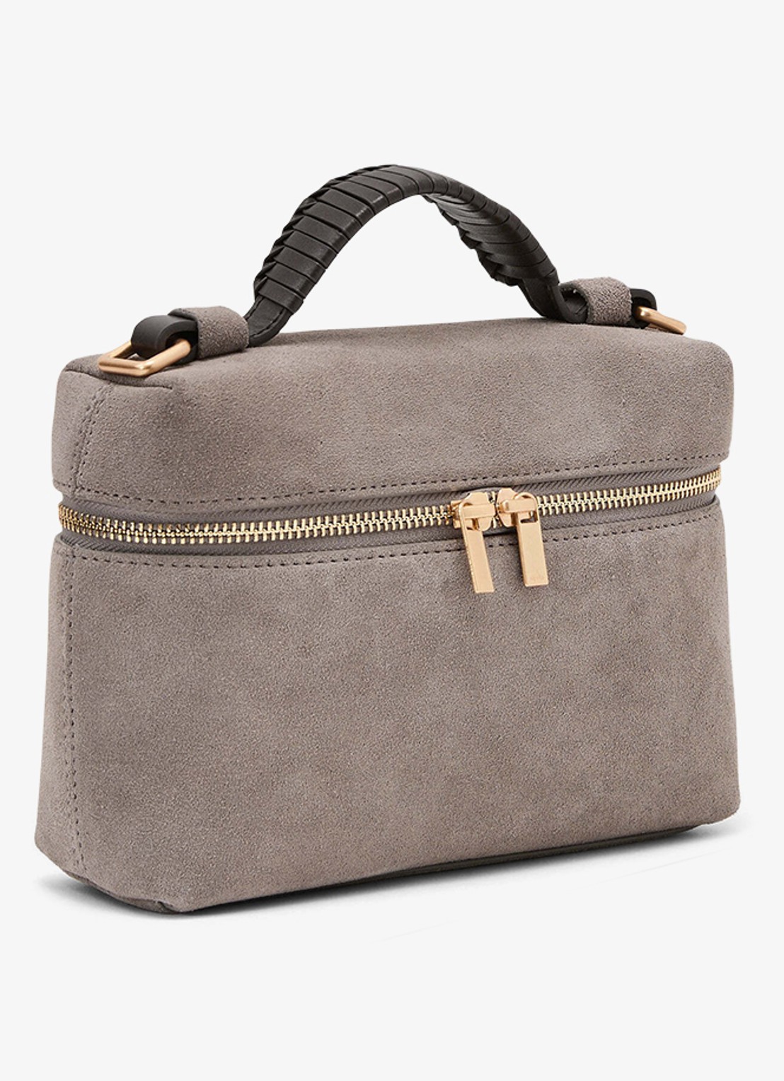 Reiss Ines handtas van suède met afneembare schouderriem - detail 5 grey / grijs