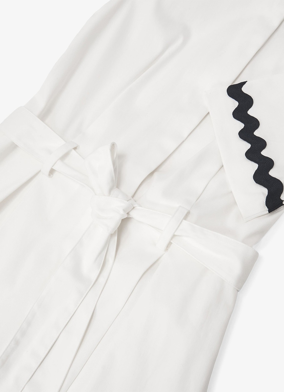 Reiss Isabelle midi jurk met strikceintuur - detail 6 gebroken wit